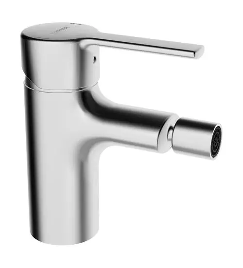 Einhebelmischer für ein Bidet in Chromausführung von Hansa. Der Wasserhahn hat einen Griff zur einfachen Bedienung und eine Ausladung, die die Nutzung erleichtert.